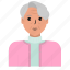avatar, old woman, person, user, woman 