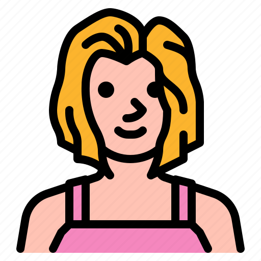 Girl, woman, pretty, caucasian, avatar icon - Download on Iconfinder