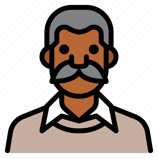 Old, man, adult, sweatshirt, african, american, avatar icon - Download on Iconfinder