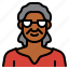 old, woman, glasses, women, african, american, avatar 