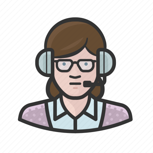 Announcer, caucasian, glasses, woman icon - Download on Iconfinder