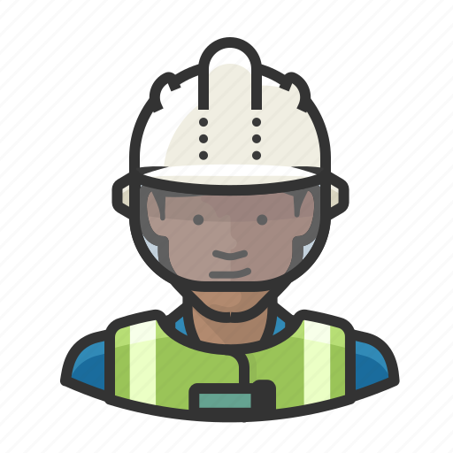 African, construction, glass, hardhat, safety, woman, worker icon - Download on Iconfinder