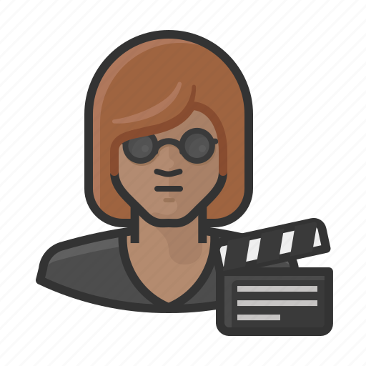 Cinema, dark, director, movie, skin, woman icon - Download on Iconfinder
