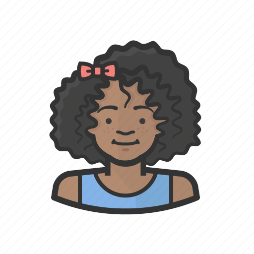 African, bow, girl, kid, ribbon icon - Download on Iconfinder