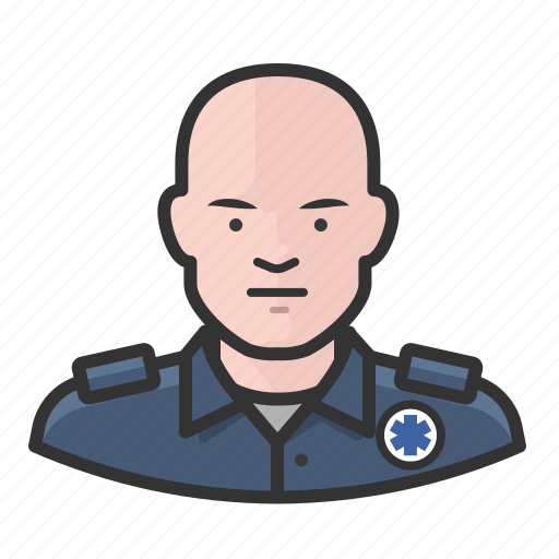 Bald, caucasian, emt, man, rescue icon - Download on Iconfinder