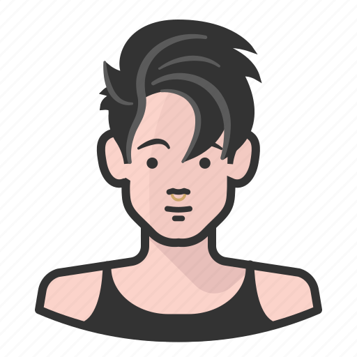 Girl, nosering, punk, tanktop icon - Download on Iconfinder