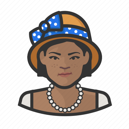 African, avatar, cloche hat, hat, woman icon - Download on Iconfinder