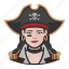 avatar, caucasian, pirate, woman 