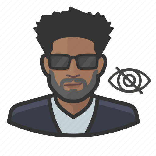 African, blind, impaired, man, vision icon - Download on Iconfinder