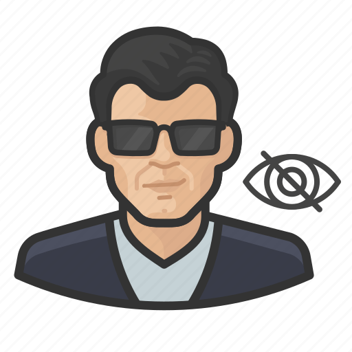 Asian, blind, impaired, man, vision icon - Download on Iconfinder