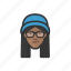 african, braids, cap, girl, glasses, knit 