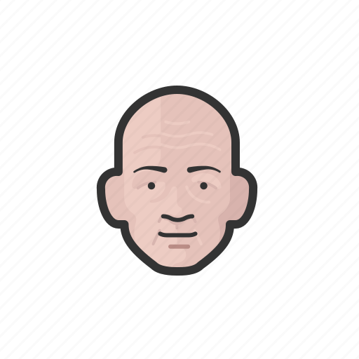 Bald, elderly, man, old, senior, wrinkles icon - Download on Iconfinder
