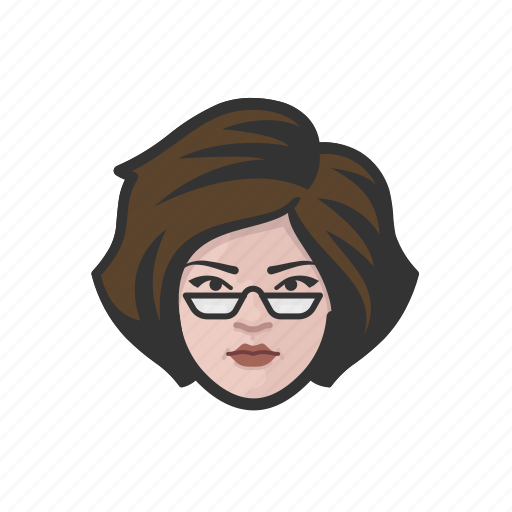 Brunette, distinguished, glasses, woman icon - Download on Iconfinder