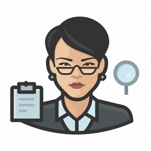 Accountant, analyst, asian, avatar, female icon - Download on Iconfinder