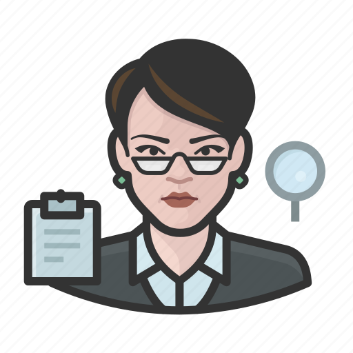 Accountant, analyst, avatar, female, white icon - Download on Iconfinder