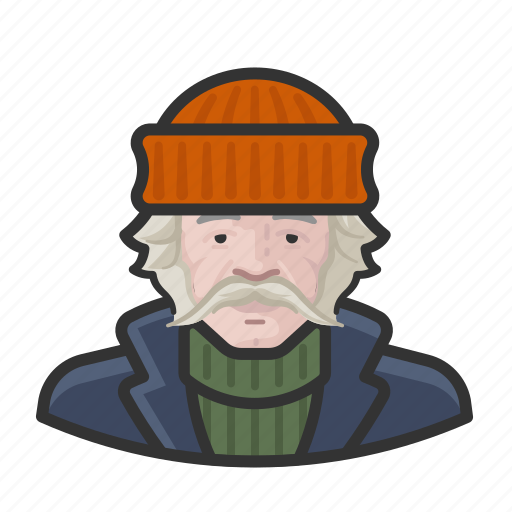 Avatar, fisherman, mustache, overcoat, sweater icon - Download on Iconfinder