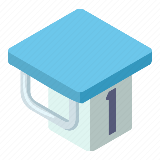 Square, diving, isometric icon - Download on Iconfinder