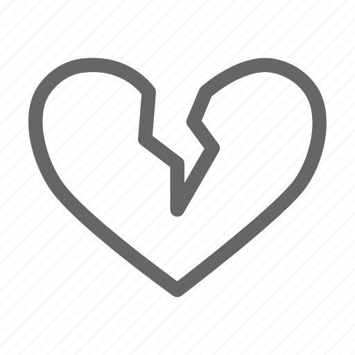 Heart, divorce, broken, breakup, heartbreak icon - Download on Iconfinder