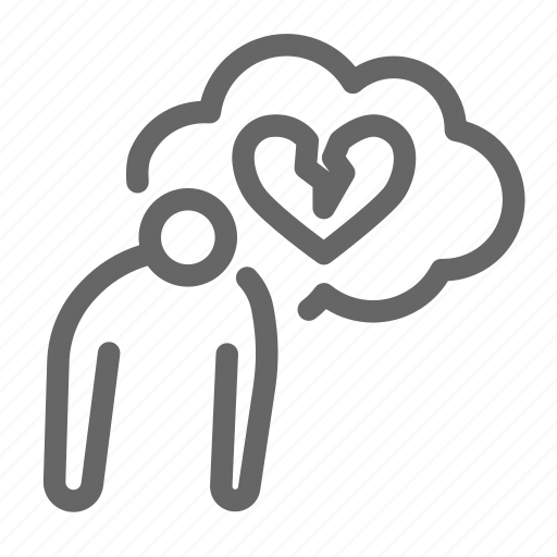 Heartbroken, valentine, heart, broken, divorce, disappointed icon - Download on Iconfinder