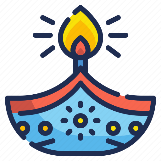 Candle, cultures, diya, hinduism, lamp, oil, religion icon - Download on Iconfinder