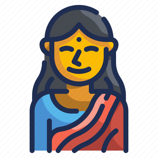 Female, hindu, indian, oriental, person, tradition, woman icon - Download on Iconfinder