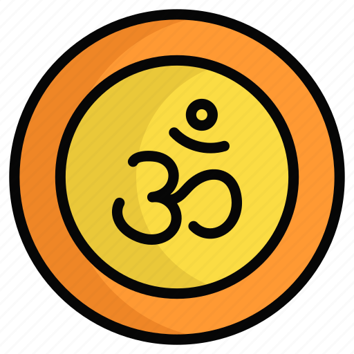 Om, festival, hindu, diwali, coin, shree, laxmi icon - Download on Iconfinder