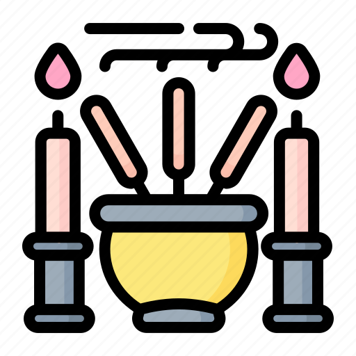 Incense, worship, diwali, religion, burning icon - Download on Iconfinder