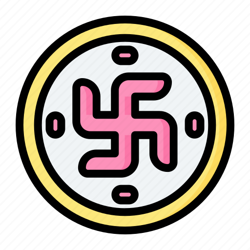 Swastika, hinduism, religion, india, cultures icon - Download on Iconfinder