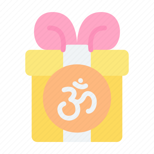 Gift, reward, hinduism, diwali, ribbon icon - Download on Iconfinder