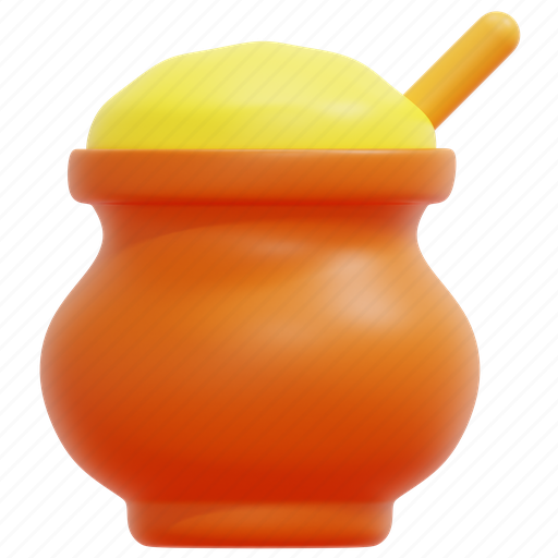 Butter, food, india, bowl, vase, cultures, pot 3D illustration - Download on Iconfinder