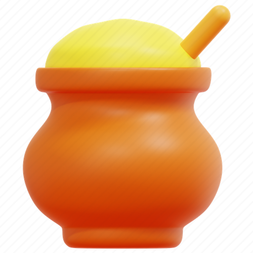 Butter, food, india, bowl, vase, pot, cultures 3D illustration - Download on Iconfinder