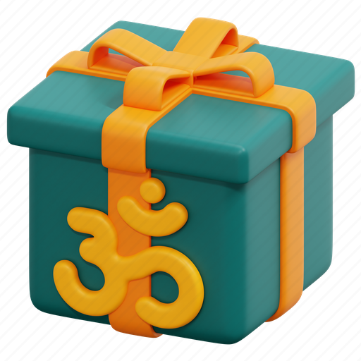 Gift, box, diwali, present, surprise, birthday, cultures 3D illustration - Download on Iconfinder