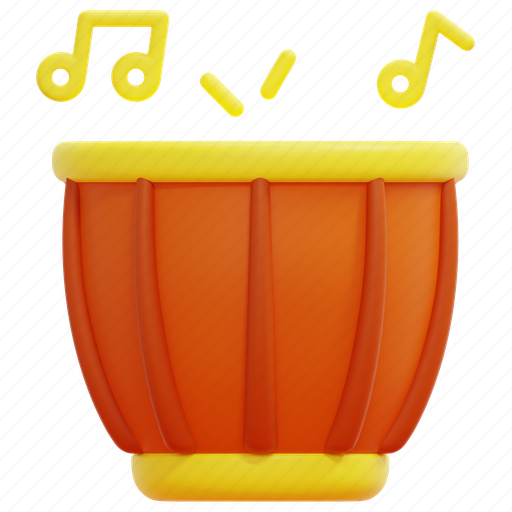 Tabla, drum, india, percussion, instrument, musical, cultures 3D illustration - Download on Iconfinder