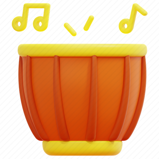 Tabla, drum, india, percussion, instrument, musical, music 3D illustration - Download on Iconfinder