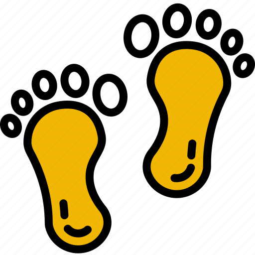 Footprint, healthcare, feet, body, part, foot, baby icon - Download on Iconfinder