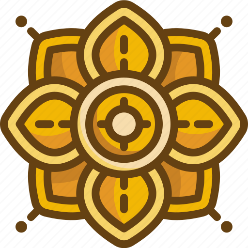 Mandala, flower, spiritual, cultures, swastika, wellness, meditation icon - Download on Iconfinder
