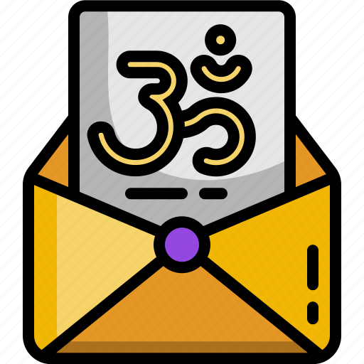 Greeting, card, diwali, cultures, om, invitation, communications icon - Download on Iconfinder