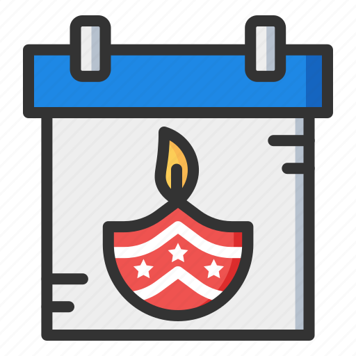 Calendar, date, diwali, lamp icon - Download on Iconfinder