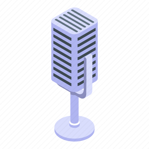 Cartoon, entertainment, isometric, microphone, music, retro, technology icon - Download on Iconfinder