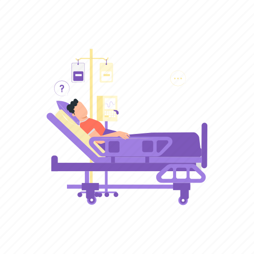 Patient, stretcher, bed, hospital, ill icon - Download on Iconfinder