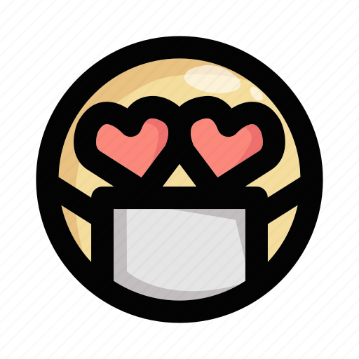 Coronavirus, doctor, emoticon, face mask, fall in love, in love, mask icon - Download on Iconfinder