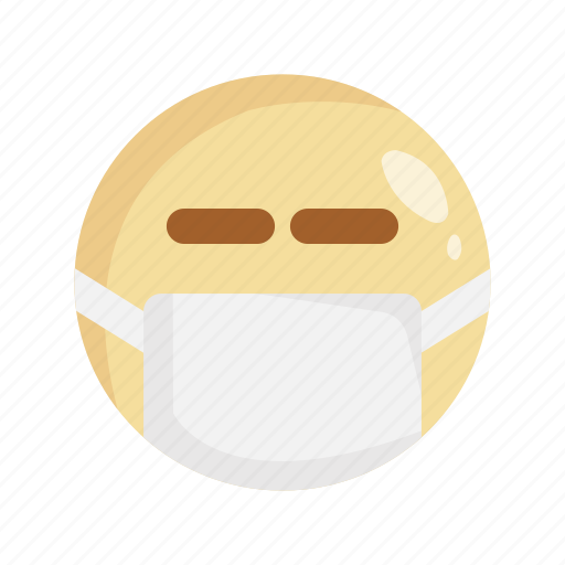 Bored, doctor, emoji, face mask, mask, medical mask, virus icon - Download on Iconfinder