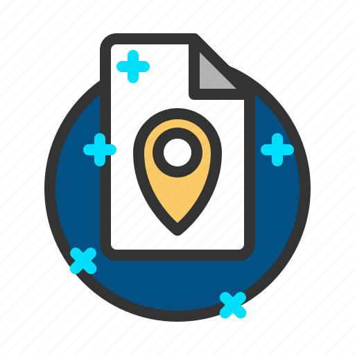 Document, file, gps, location, report icon - Download on Iconfinder