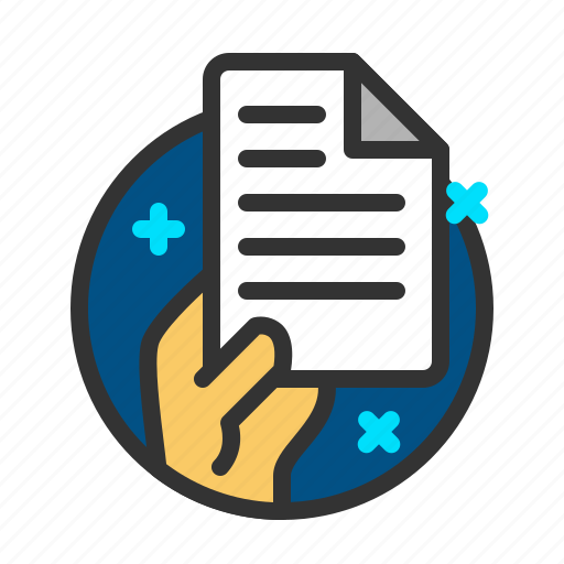 Document, file, hand, report icon - Download on Iconfinder