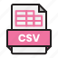 csv, doc, document, file, folder 
