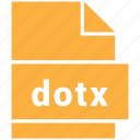 document, document file format, dotx, extension, file, format