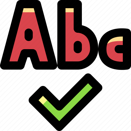 Abc, alphabet, check, font, letter, mark, ok icon - Download on Iconfinder