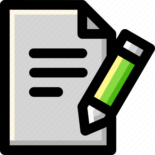 Document, file, page, paper, pen, pencil, write icon - Download on Iconfinder