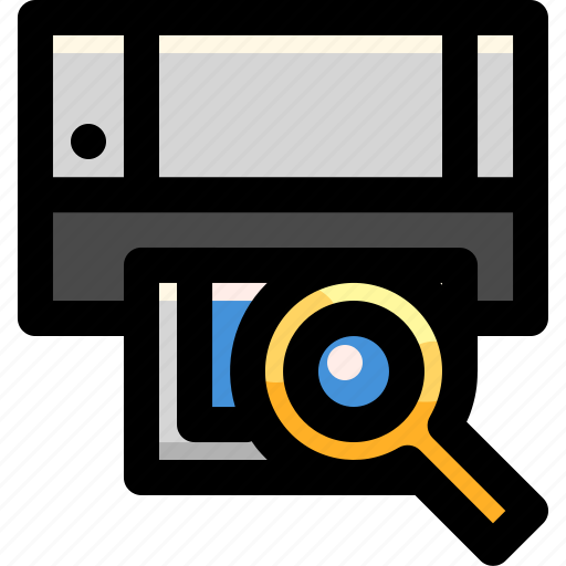 Find, glass, magnifying, print, printer, search, view icon - Download on Iconfinder