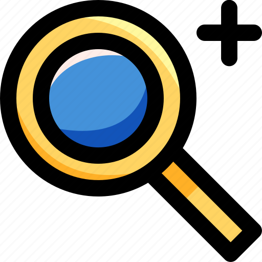 In, magnifier, magnifying, magnifying glass, plus, view, zoom icon - Download on Iconfinder